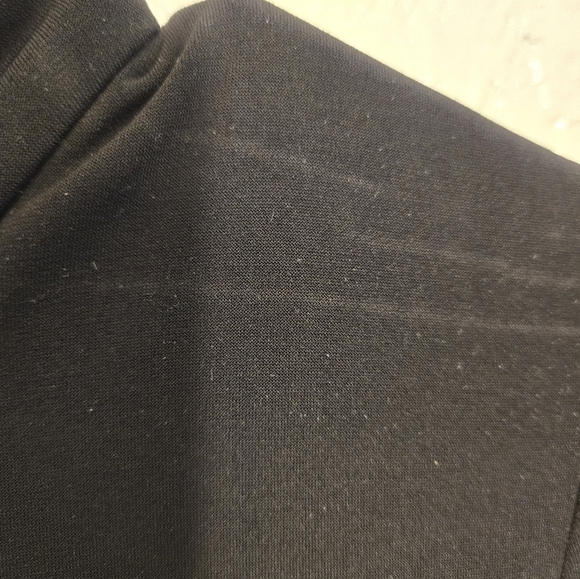 Calvin Klein Long Black Sleeved Turtle Neck Dress with Vegan Leather skirt Sz 2 - Picture 10 of 11